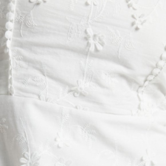 Showpo - Fancy A Spritz Square Neck Mini Dress In White Embroidery/ AU Size 8 - Picture 2 of 6